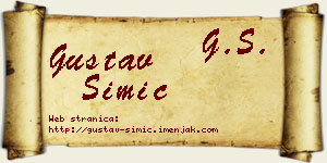 Gustav Simić vizit kartica